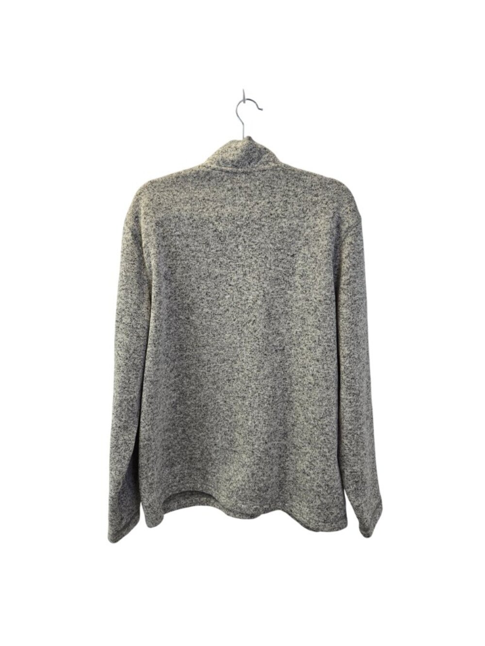 Eddie Bauer Gray Heathered Half Zip Fleece Pullover Sweatshirt Size XL - Picture 2 of 5